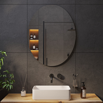 Зеркало овальное «Умбра» (Ambilight) с интерьерной подсветкой