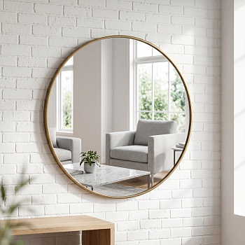 Круглое зеркало в МДФ раме RAL1036
